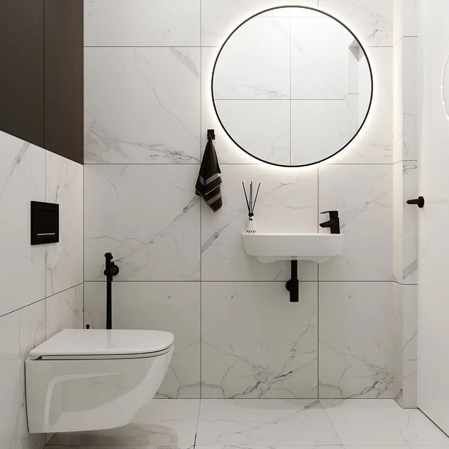 modern powder room